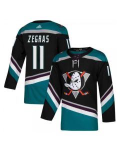 Men's Anaheim Ducks #11 Trevor Zegras Black Stitched Jersey