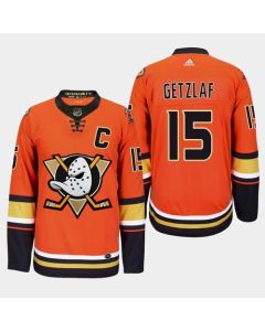 Men's Anaheim Ducks #15 Ryan Getzlaf Orange Stitched NHL Jersey