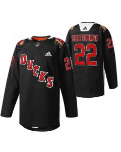 Men's Anaheim Ducks #22 Kevin Shattenkirk 2022 Black Angels Night Stitched Jersey