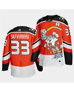 Men's Anaheim Ducks #33 Jakob Silfverberg 2020/21 Orange Reverse Retro Stitched Jersey