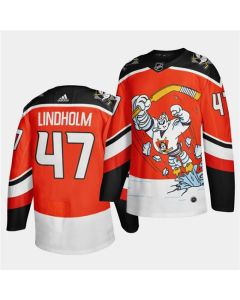 Men's Anaheim Ducks #47 Hampus Lindholm 2020/21 Orange Reverse Retro Stitched Jersey