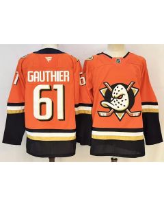 Men's Anaheim Ducks #61 Cutter Gauthier Orange 2026 Home Hockey Jersey