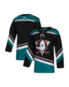 Men's Anaheim Ducks Blank Black/Teal Stitched Jersey