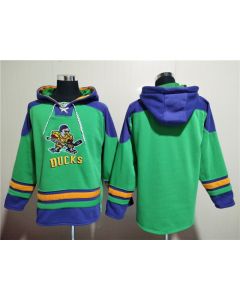 Men's Anaheim Ducks Blank Green Ageless Must-Have Lace-Up Pullover Hoodie