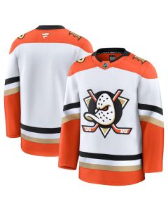 Men's Anaheim Ducks Blank White 2024-25 Away Stitched Hockey Jersey