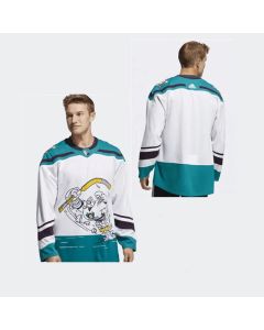Men's Anaheim Ducks Blank White Reverse Retro Stitched NHL Jersey