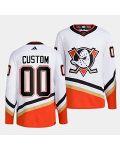 Men's Anaheim Ducks Custom White 2022-23 Reverse Retro Stitched Jersey (White)