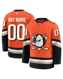 Men's Anaheim Ducks Orange Home Premium Custom Jersey