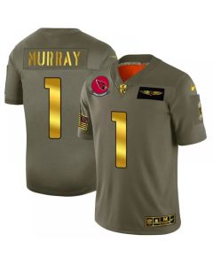 Men's Arizona Cardinals #1 Kyler Murray 2019 Olive/Gold Salute To Service Limited Stitched NFL Jersey