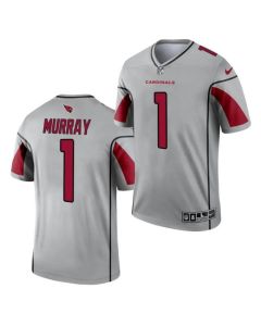 Men's Arizona Cardinals #1 Kyler Murray 2021 Silver Inverted Legend Stitched Jersey