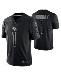 Men's Arizona Cardinals #1 Kyler Murray Black Reflective Limited Stitched Football Jersey