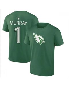 Men's Arizona Cardinals #1 Kyler Murray Green St. Patrick's Day Icon Player T-Shirt