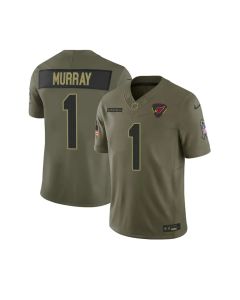 Men's Arizona Cardinals #1 Kyler Murray Olive 2025 Salute to Service Retired Limited Jersey