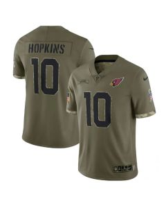 Men's Arizona Cardinals #10 DeAndre Hopkins Olive 2022 Salute To Service Limited Stitched Jersey
