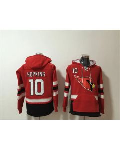 Men's Arizona Cardinals #10 DeAndre Hopkins Red Ageless Must-Have Lace-Up Pullover Hoodie