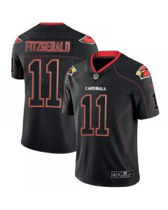 Men's Arizona Cardinals #11 Larry Fitzgerald Black 2018 Lights Out Color Rush NFL Limited Stitched Jersey