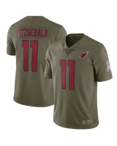 Men's Arizona Cardinals #11 Larry Fitzgerald Olive Salute To Service Limited Stitched NFL Jersey