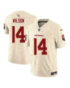 Men's Arizona Cardinals #14 Michael Wilson Cream Rivalries Collection F.U.S.E. Vapor Limited Stitched Jersey (Cream)