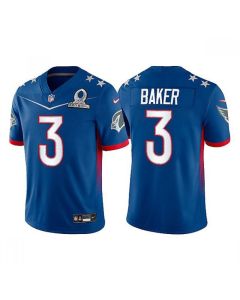 Men's Arizona Cardinals #3 Budda Baker 2022 Royal NFC Pro Bowl Stitched Jersey