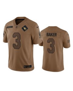 Men's Arizona Cardinals #3 Budda Baker 2023 Brown Salute To Service Limited Stitched Football Jersey