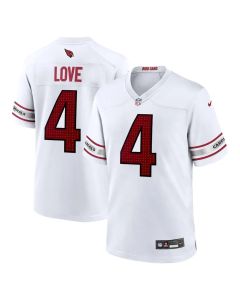 Men's Arizona Cardinals #4 Jeremiyah Love White 2026 NFL Draft Game Jersey (White)