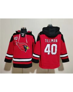 Men's Arizona Cardinals #40 Pat Tillman Red Ageless Must-Have Lace-Up Pullover Hoodie