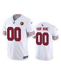 Men's Arizona Cardinals Active Player Custom White 2023 F.U.S.E. With John Madden Patch Vapor Limited Stitched Football Jersey