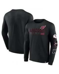 Men's Arizona Cardinals Black High Whip Pitcher Long Sleeve T-Shirt