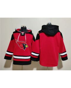 Men's Arizona Cardinals Blank Red Ageless Must-Have Lace-Up Pullover Hoodie