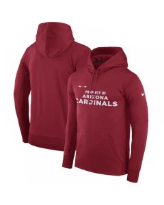 Men's Arizona Cardinals Cardinal Sideline Property Of Performance Pullover Hoodie