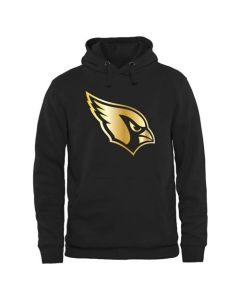Men's Arizona Cardinals Pro Line Black Gold Collection Pullover Hoodie