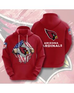 Men's Arizona Cardinals Red 3D Trending T-Shirt Hoodie