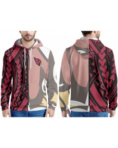 Men's Arizona Cardinals Red/Black Pullover Hoodie (Red Black)
