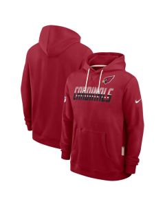 Men's Arizona Cardinals Red Cardinal Sideline Standard Issue Top Prospect Dri-FIT Hoodie (Red)