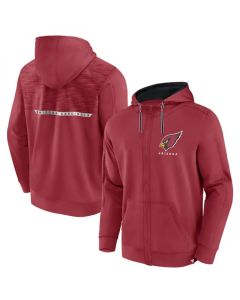 Men's Arizona Cardinals Red Defender Evo Full-Zip Hoodie