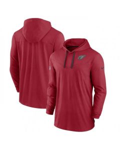 Men's Arizona Cardinals Red Sideline Pop Performance Pullover Long Sleeve Hoodie T-Shirt