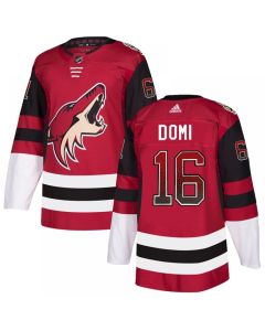 Men's Arizona Coyotes #16 Max Domi Burgundy Red Drift Fashion Stitched NHL Jersey