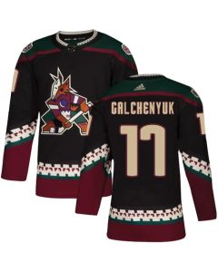 Men's Arizona Coyotes #17 Alex Galchenyuk Black Stitched NHL Jersey