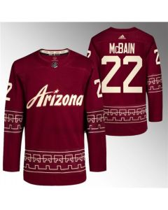 Men's Arizona Coyotes #22 Jack McBain Garnet Alternate Pro Jersey