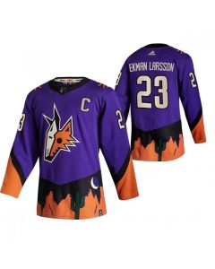 Men's Arizona Coyotes #23 Oliver Ekman-Larsson Purple 2020-21 Reverse Retro Stitched NHL Jersey