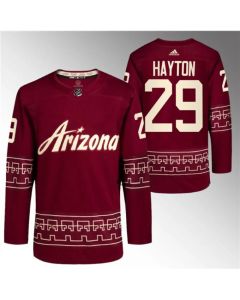 Men's Arizona Coyotes #29 Barrett Hayton Garnet Alternate Pro Jersey