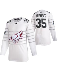 Men's Arizona Coyotes #35 Darcy Kuemper 2020 White All Star Stitched NHL Jersey