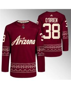 Men's Arizona Coyotes #38 Liam O'Brien Garnet Alternate Pro Jersey