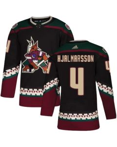 Men's Arizona Coyotes #4 Niklas Hjalmarsson Black Stitched NHL Jersey