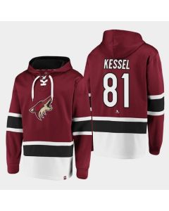 Men's Arizona Coyotes #81 Phil Kessel Red All Stitched Sweatshirt Hoodie