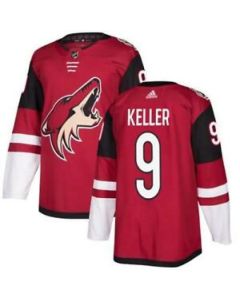 Men's Arizona Coyotes #9 Clayton Keller Burgundy Red 2018 Season Home Stitched NHL Jersey