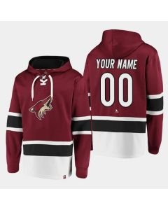 Men's Arizona Coyotes Active Player Custom Red All Stitched Sweatshirt Hoodie