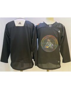 Men's Arizona Coyotes Blank 2022 Black Pride Night Stitched Jersey