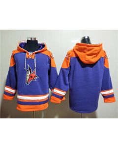 Men's Arizona Coyotes Blank Purple Ageless Must-Have Lace-Up Pullover Hoodie