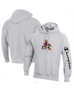 Men's Arizona Coyotes Champion Heathered Gray Reverse Weave Pullover Hoodie